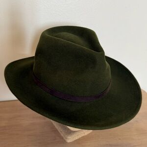 Vintage 100% wool San Diego Hat Co leather band